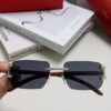 6931fc483a89a121ed54cc9f Cartier 2024 New Retro Wooden-Leg Inspired Sunglasses, Frameless Diamond-Paved Fashion Unisex Sun Glasses for Men and Women