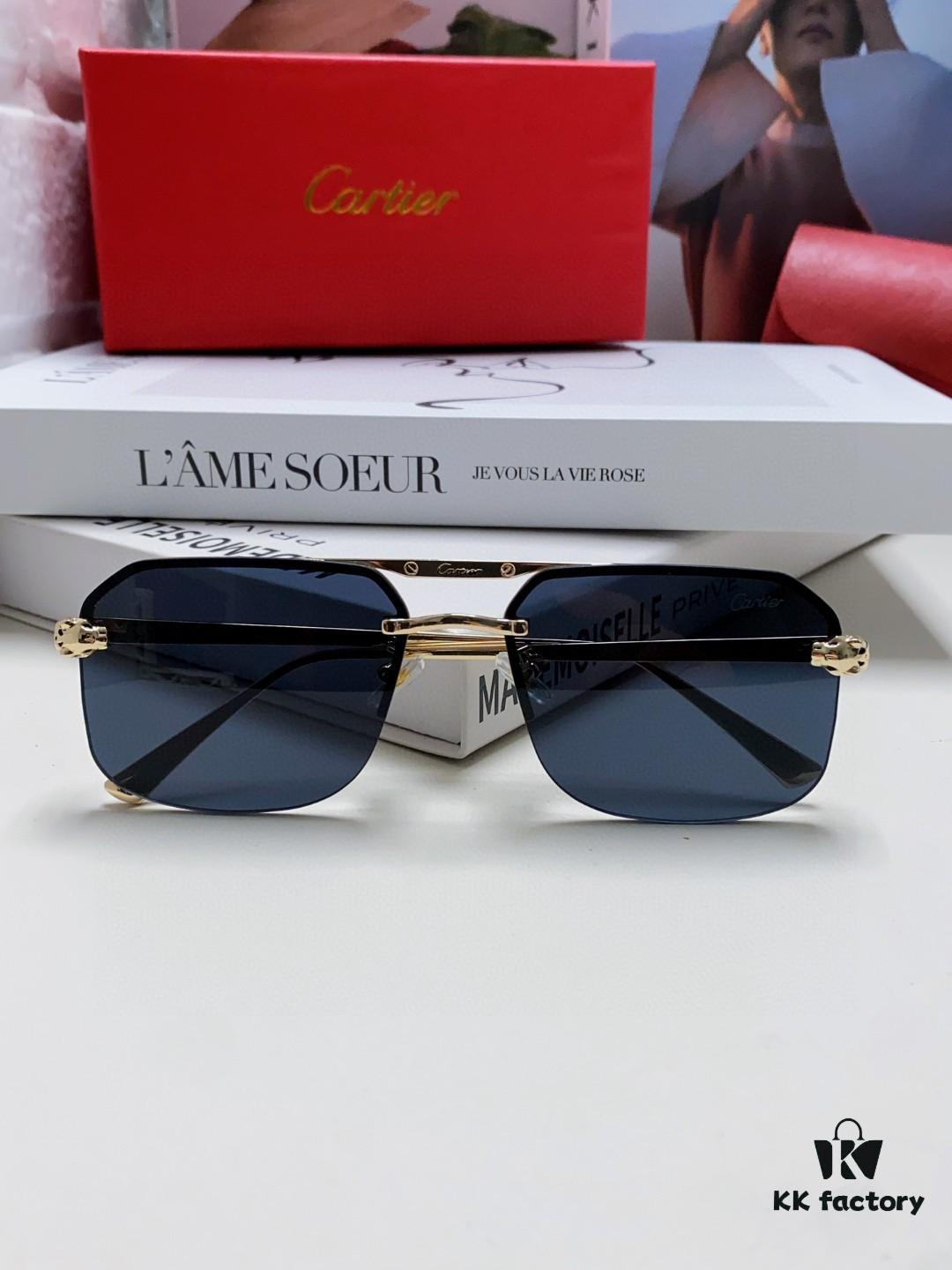 6931fc493a89a121ed54ccac Cartier Unisex Square Sunglasses, New Lightweight Metal Sunglasses for Men and Women, Fashionable and Luxurious Driving Eyewear