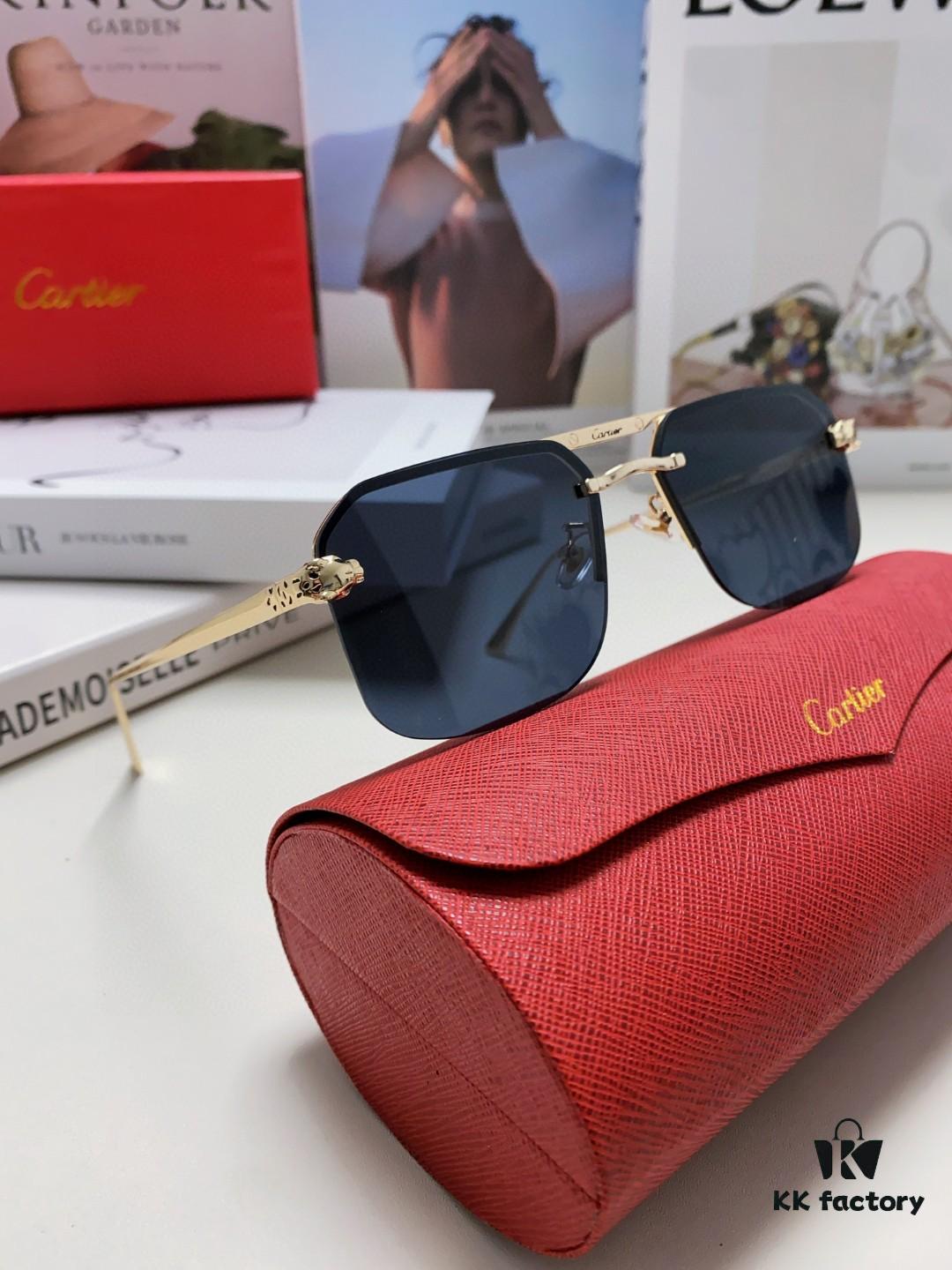 6931fc493a89a121ed54ccad Cartier Unisex Square Sunglasses, New Lightweight Metal Sunglasses for Men and Women, Fashionable and Luxurious Driving Eyewear