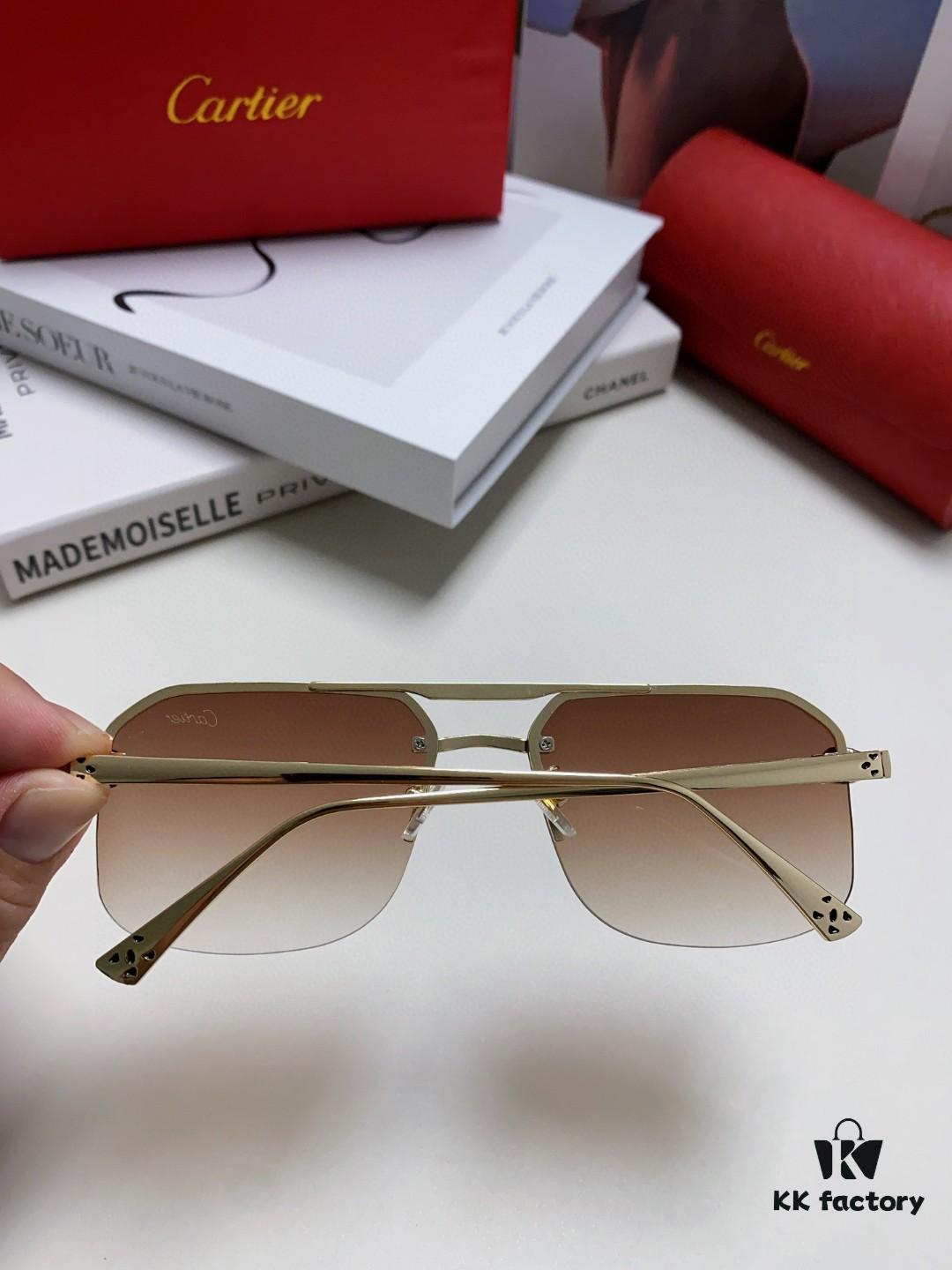 6931fc493a89a121ed54ccb4 Cartier Unisex Square Sunglasses, Metal Frame Lightweight Sun Glasses for Men and Women, Stylish and Elegant Driving Eyewear