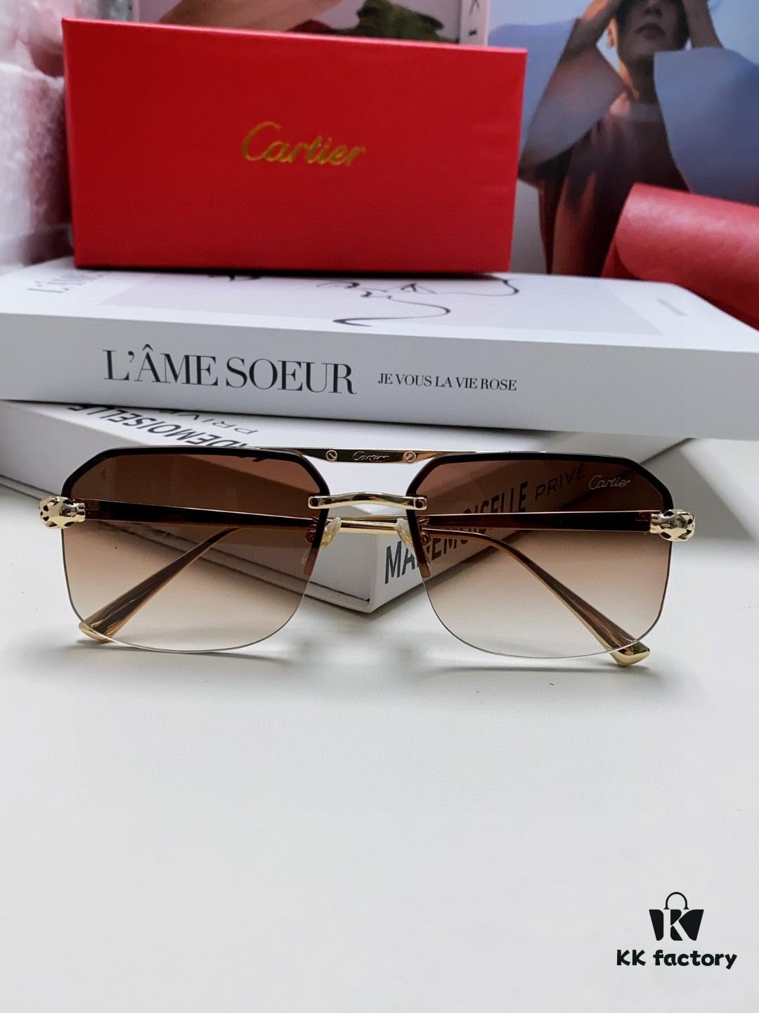 6931fc4a3a89a121ed54ccb6 Cartier Unisex Square Sunglasses, Metal Frame Lightweight Sun Glasses for Men and Women, Stylish and Elegant Driving Eyewear