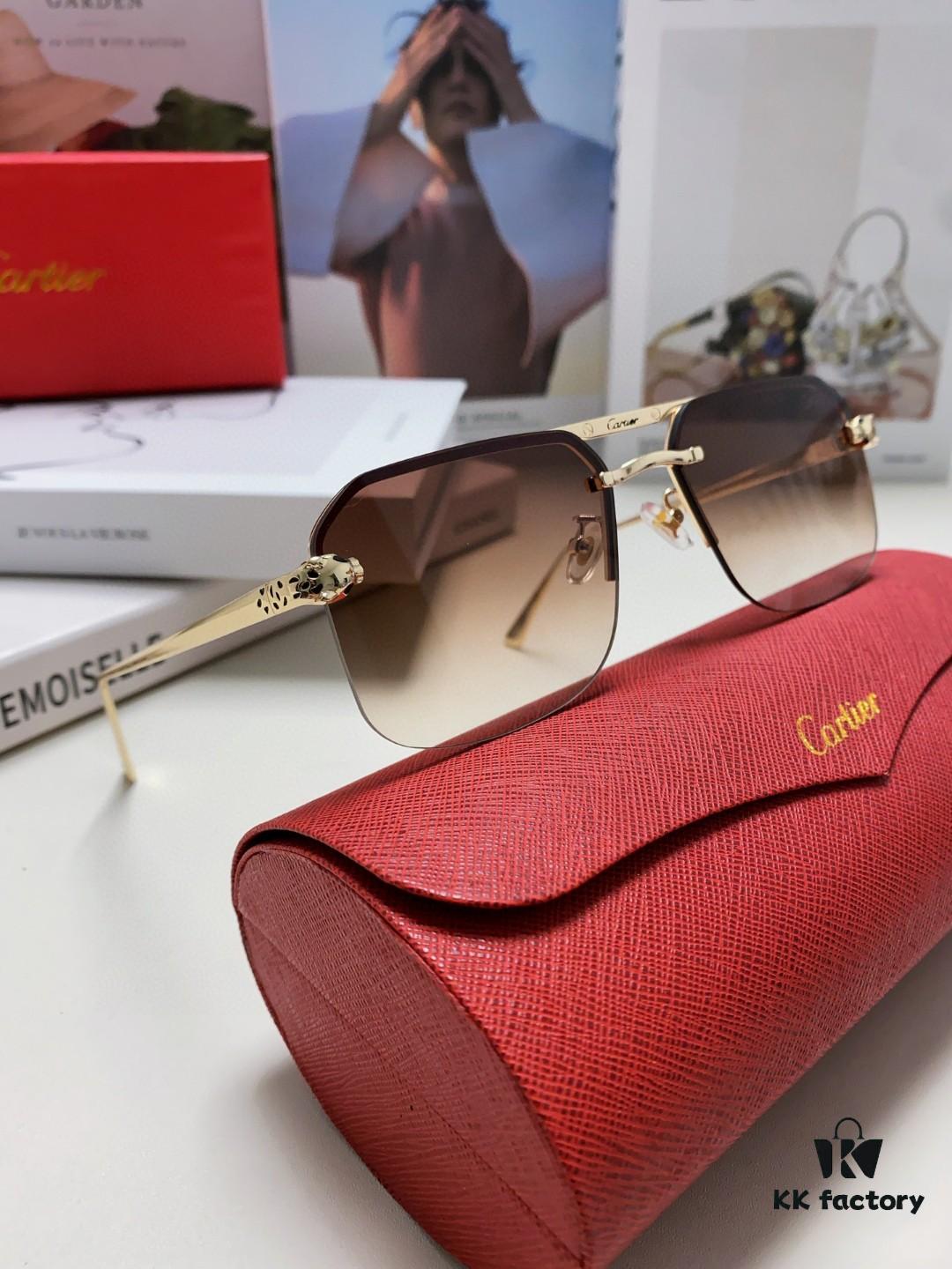 6931fc4a3a89a121ed54ccb7 Cartier Unisex Square Sunglasses, Metal Frame Lightweight Sun Glasses for Men and Women, Stylish and Elegant Driving Eyewear