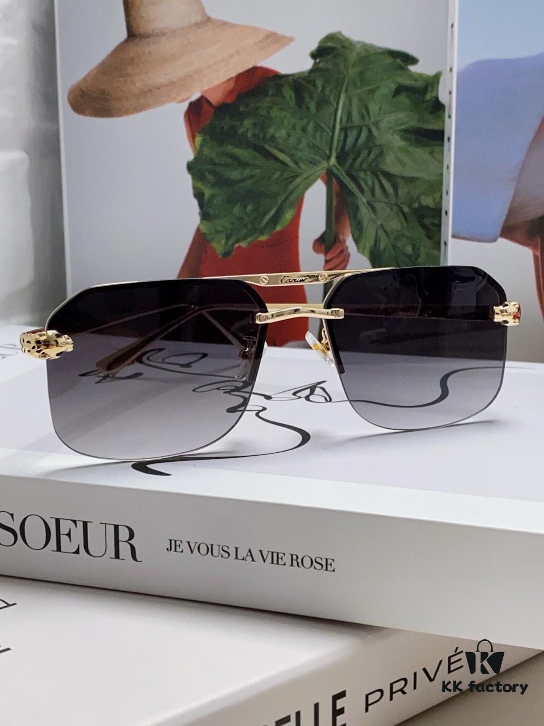 6931fc4a3a89a121ed54ccbb Cartier Unisex Square Sunglasses, Lightweight Metal Frame Luxury Sunglasses for Men and Women, Stylish and Elegant Driving Sun Glasses