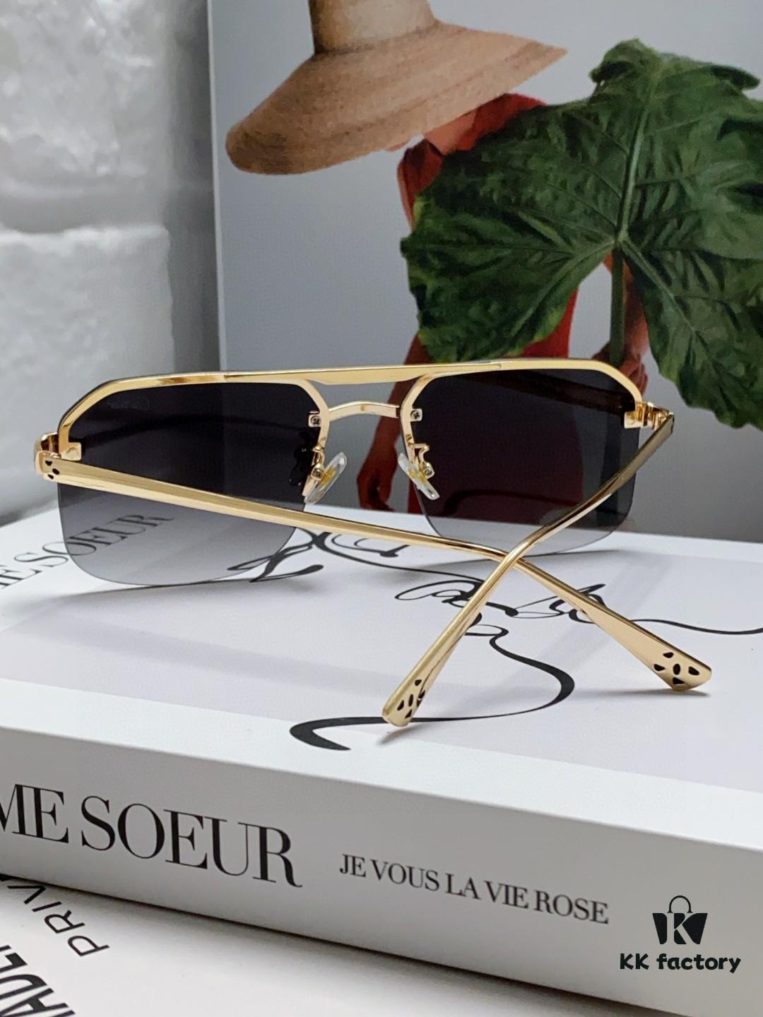 6931fc4a3a89a121ed54ccbc Cartier Unisex Square Sunglasses, Lightweight Metal Frame Luxury Sunglasses for Men and Women, Stylish and Elegant Driving Sun Glasses