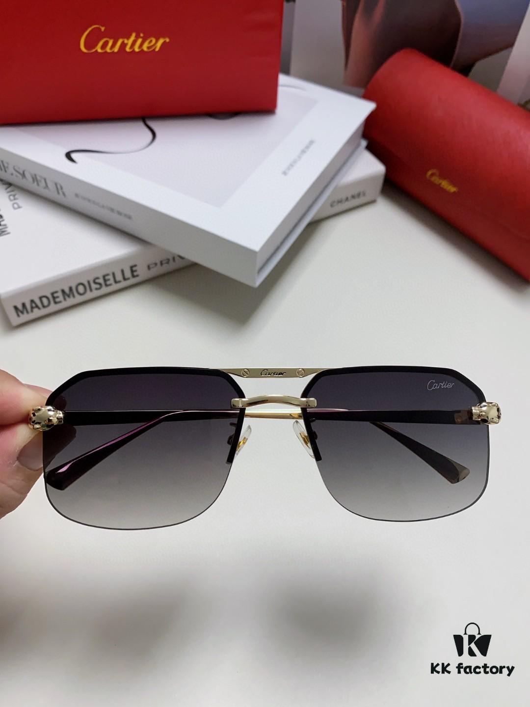 6931fc4a3a89a121ed54ccbd Cartier Unisex Square Sunglasses, Lightweight Metal Frame Luxury Sunglasses for Men and Women, Stylish and Elegant Driving Sun Glasses