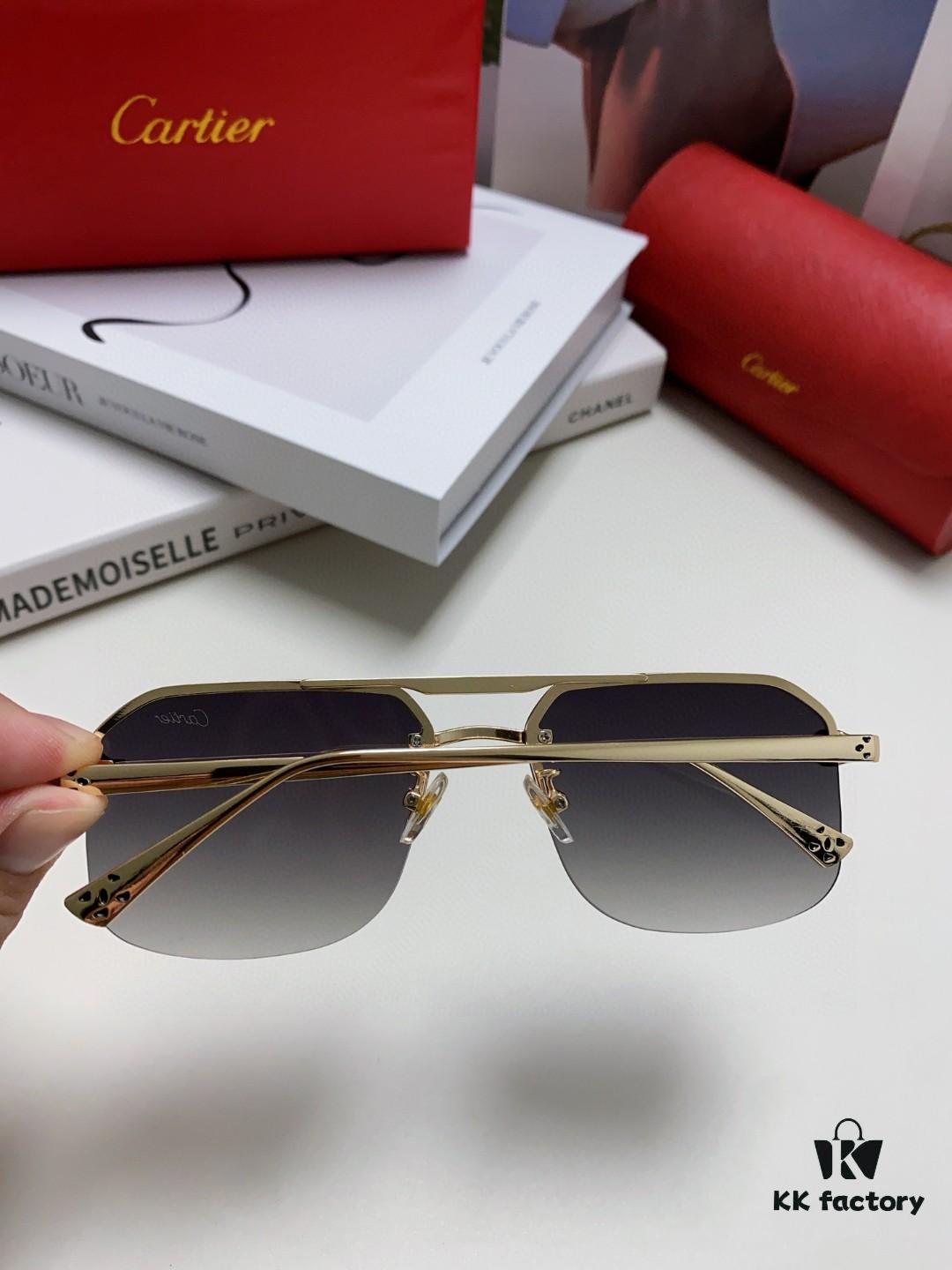 6931fc4a3a89a121ed54ccbe Cartier Unisex Square Sunglasses, Lightweight Metal Frame Luxury Sunglasses for Men and Women, Stylish and Elegant Driving Sun Glasses