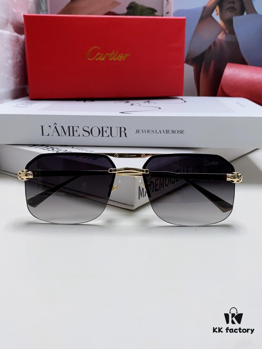 6931fc4a3a89a121ed54ccc0 Cartier Unisex Square Sunglasses, Lightweight Metal Frame Luxury Sunglasses for Men and Women, Stylish and Elegant Driving Sun Glasses