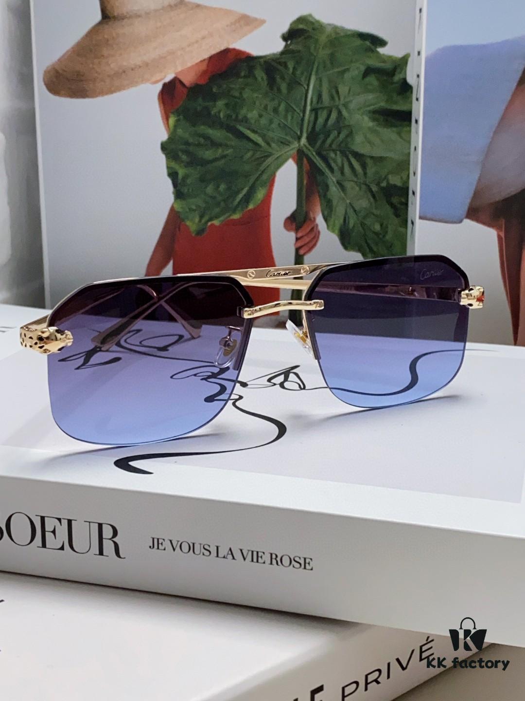 6931fc4b3a89a121ed54ccc5 Cartier Unisex Square Sunglasses, New Lightweight Metal Sunglasses for Men and Women, Fashionable and Luxurious Driving Eyewear
