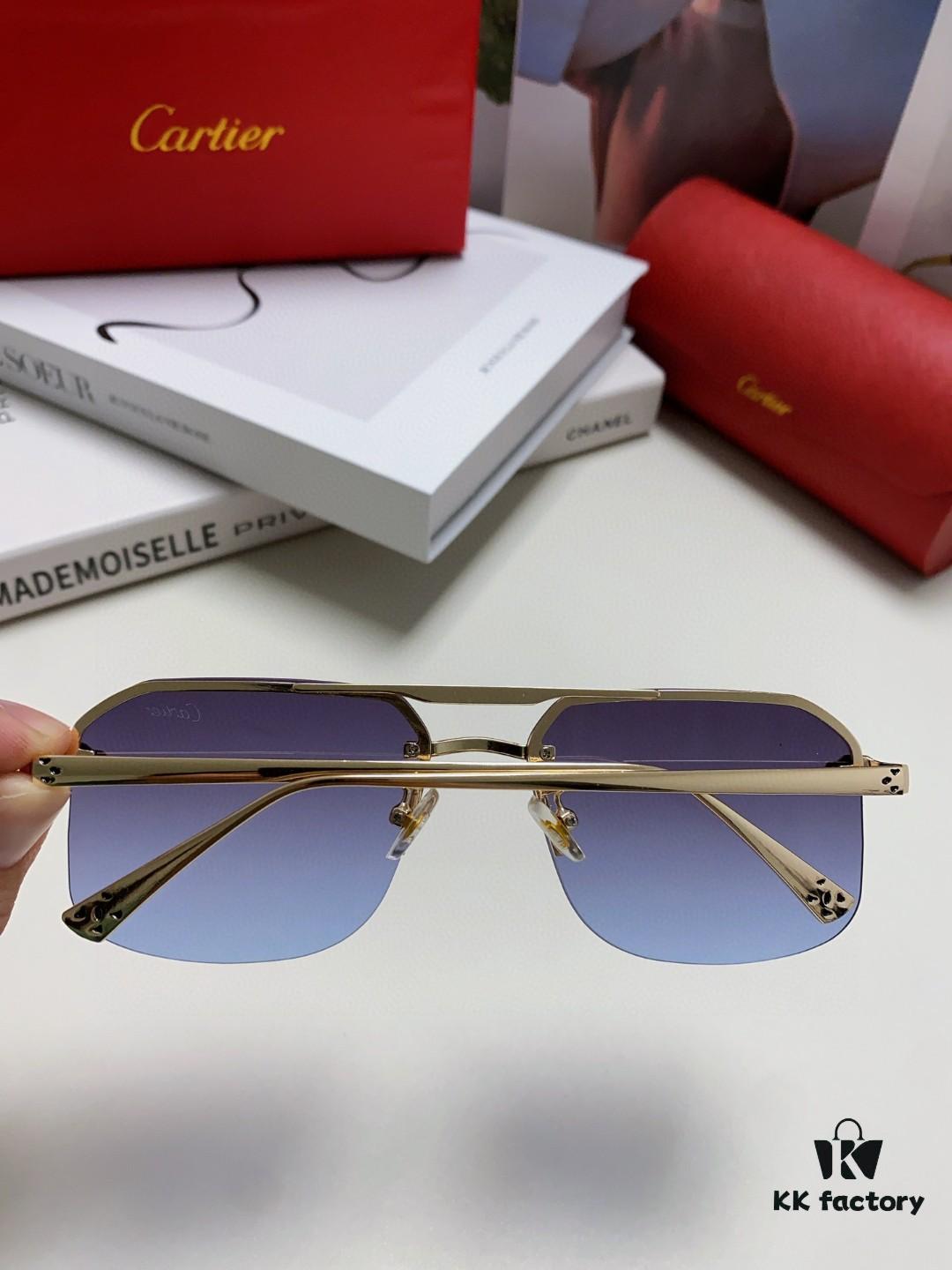 6931fc4b3a89a121ed54ccc8 Cartier Unisex Square Sunglasses, New Lightweight Metal Sunglasses for Men and Women, Fashionable and Luxurious Driving Eyewear