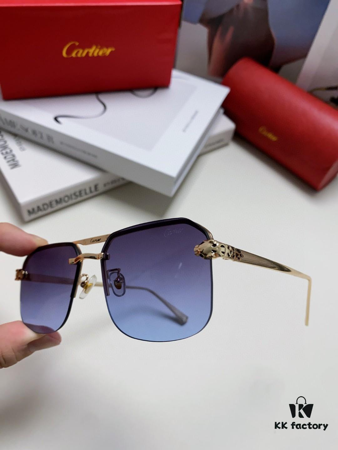 6931fc4b3a89a121ed54ccc9 Cartier Unisex Square Sunglasses, New Lightweight Metal Sunglasses for Men and Women, Fashionable and Luxurious Driving Eyewear
