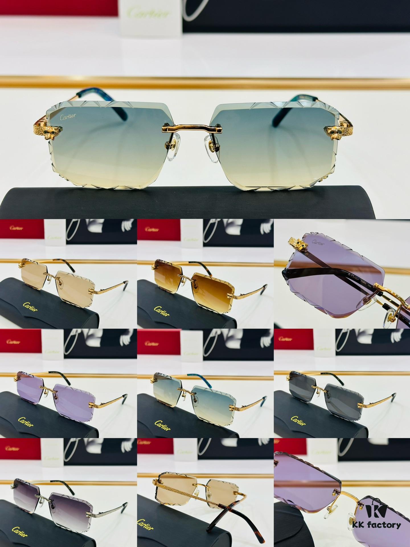 6931fc4d3a89a121ed54cce8 Cartier CT0541S Size: 56□17-140 Fashion Casual XL Sunglasses