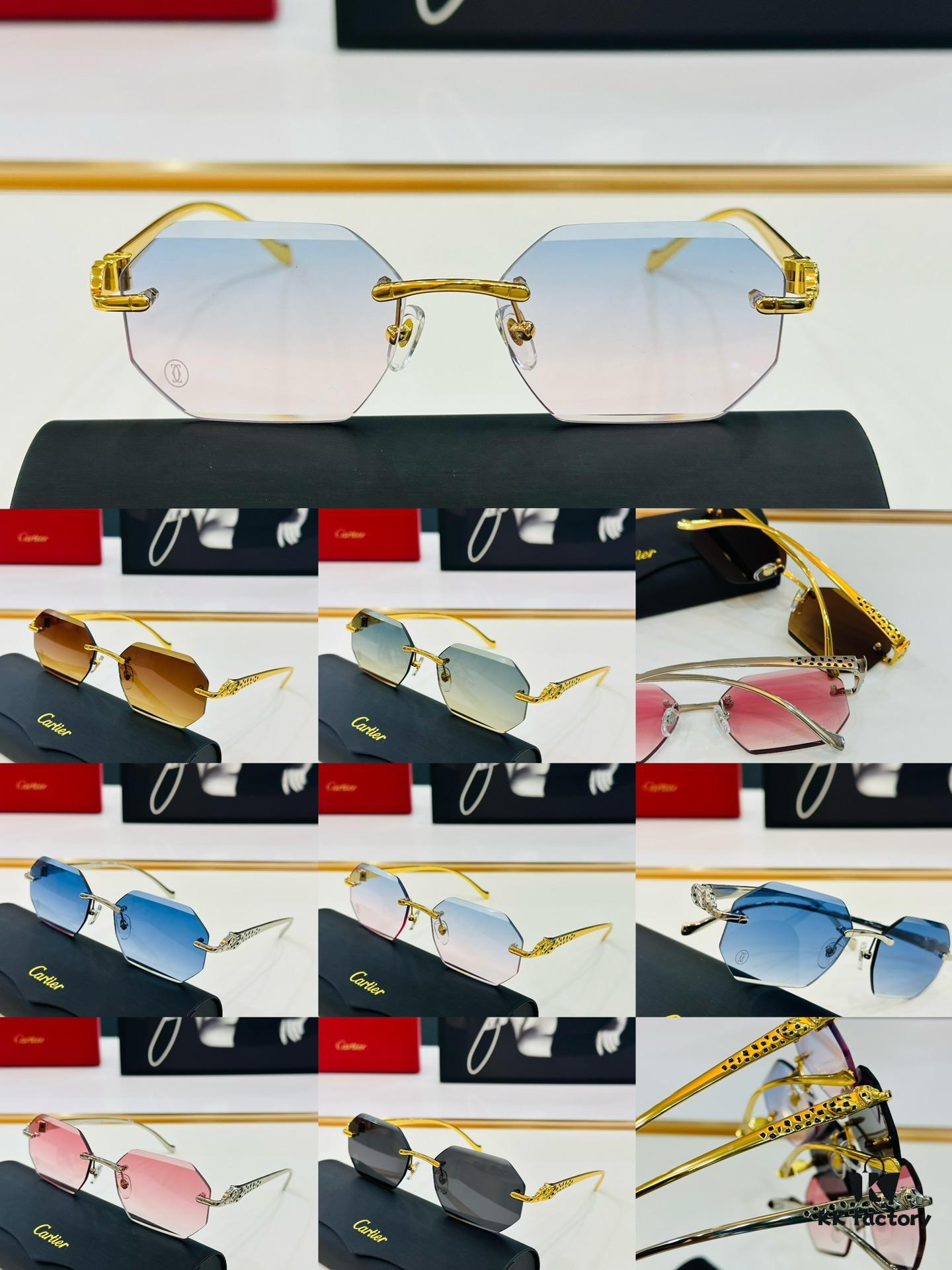 6931fc4e3a89a121ed54ccf1 Cartier CT0524S Size: 56□17-130 Fashion Casual Sunglasses