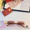 Cartier* European and American Celebrity Retro Fashion Square Frameless Cut-edge Sunglasses, Trendy Influencer Stylish Sun Glasses