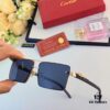 6931fc4f3a89a121ed54ccfc Cartier Metal Frame Double-Bridge Sunglasses for Driving UV Protection Retro Square Frame Sunglasses Exuding a Refined and Elegant Look