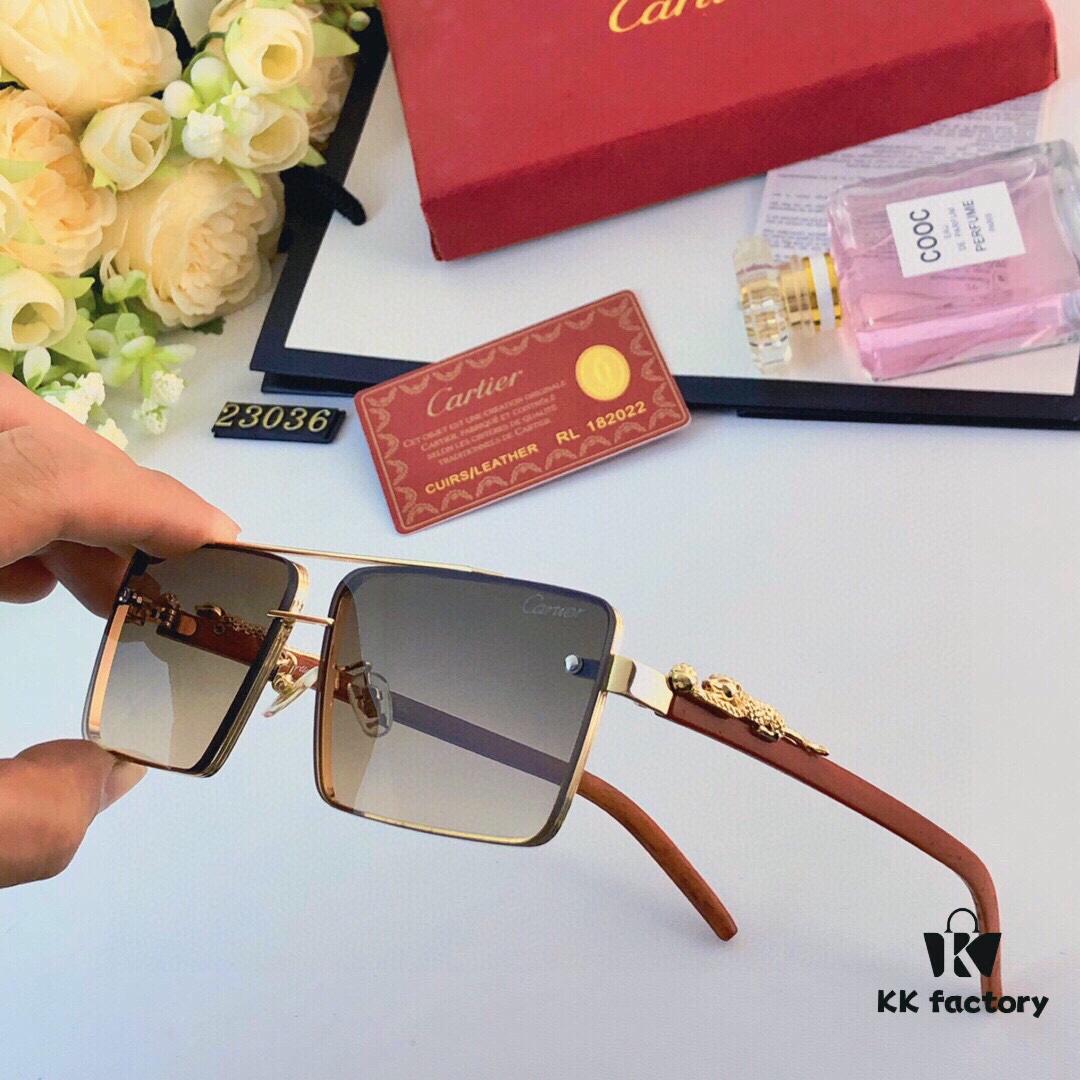 6931fc4f3a89a121ed54ccff Cartier Metal Frame Double-Bridge Sunglasses for Driving UV Protection Retro Square Frame Sunglasses Exuding a Refined and Elegant Look