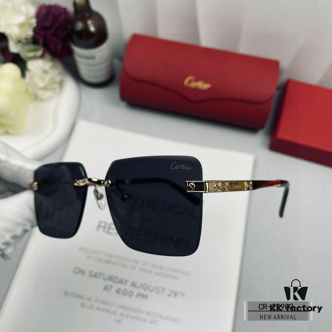 6931fc503a89a121ed54cd11 French Cartier - Cartier | Polarized Resin Lenses by Polaroid | Lightweight Metal Frame for Comfortable Wear | Size: 60-13-148 | New Men's Sunglasses for Driving and Travel