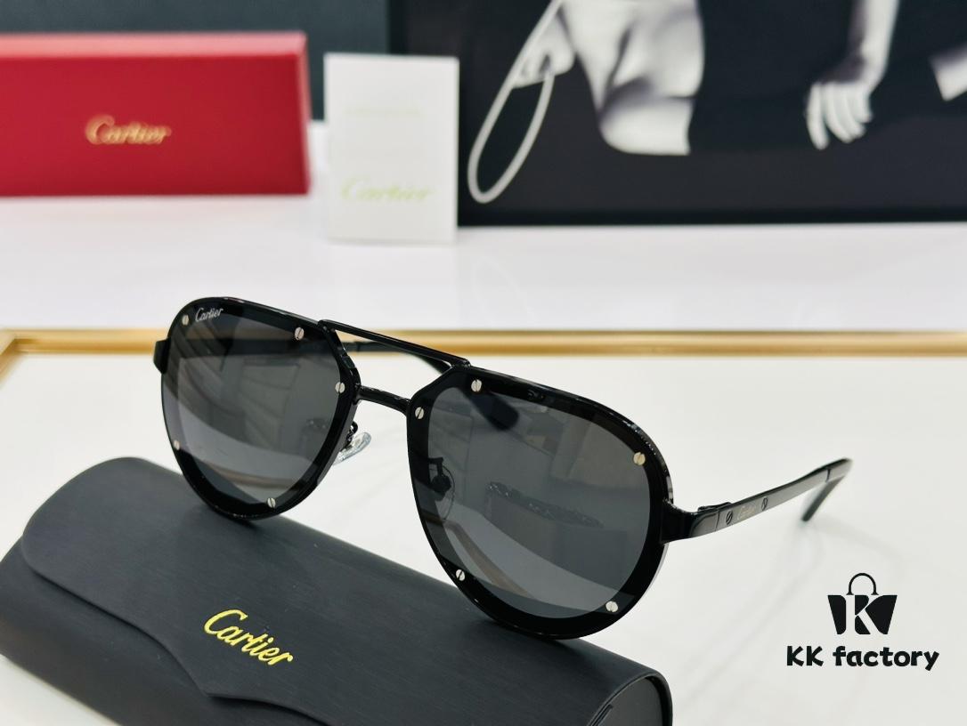 6931fc533a89a121ed54cd31 Cartier CA Collection MODEL: CT0195S Size: 60□17-140 Classic C Sunglasses for Driving
