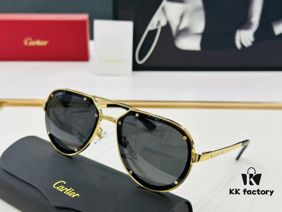 6931fc533a89a121ed54cd32 Cartier CA Collection MODEL: CT0195S Size: 60□17-140 Classic C Sunglasses for Driving