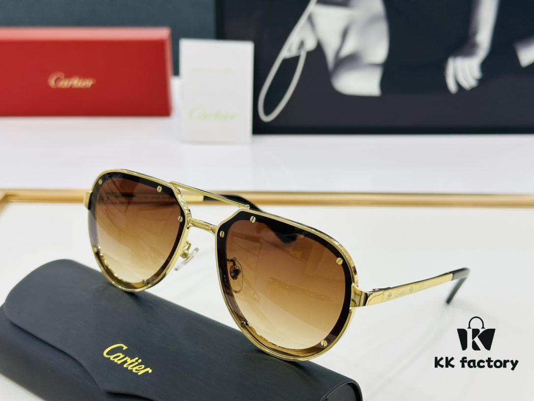 6931fc533a89a121ed54cd33 Cartier CA Collection MODEL: CT0195S Size: 60□17-140 Classic C Sunglasses for Driving