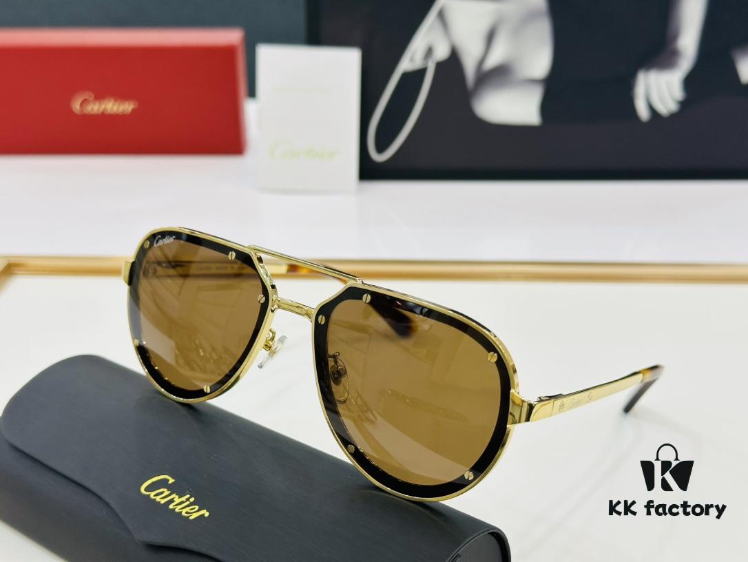 6931fc533a89a121ed54cd36 Cartier CA Collection MODEL: CT0195S Size: 60□17-140 Classic C Sunglasses for Driving