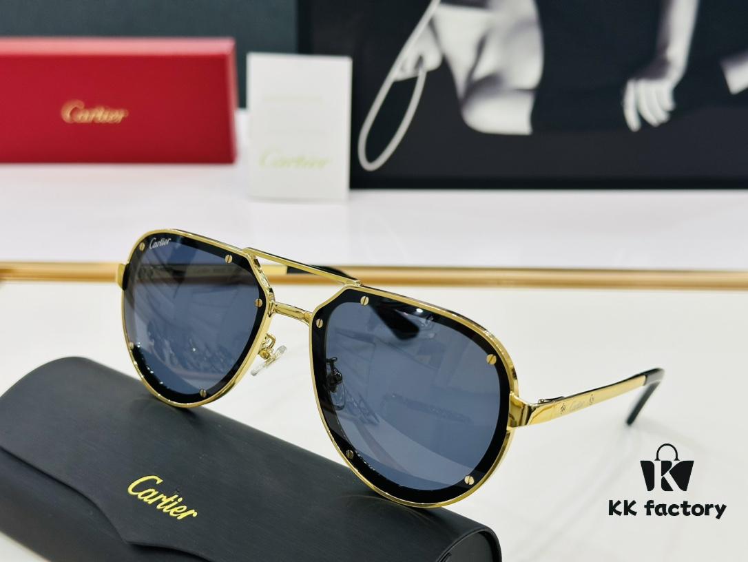 6931fc533a89a121ed54cd37 Cartier CA Collection MODEL: CT0195S Size: 60□17-140 Classic C Sunglasses for Driving