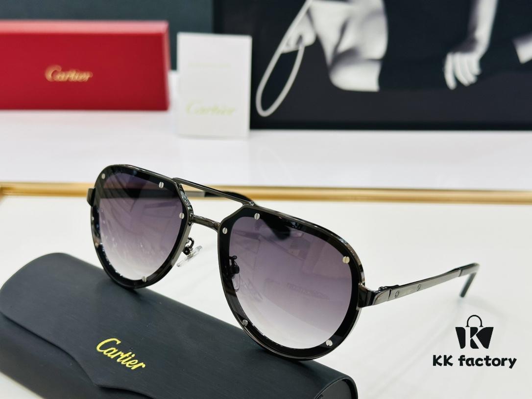 6931fc533a89a121ed54cd38 Cartier CA Collection MODEL: CT0195S Size: 60□17-140 Classic C Sunglasses for Driving