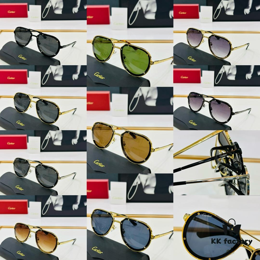 6931fc533a89a121ed54cd39 Cartier CA Collection MODEL: CT0195S Size: 60□17-140 Classic C Sunglasses for Driving