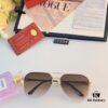 Cartier 2024 New Large-Frame Sunglasses, Korean-Style Fashionable Metal Cat-Eye Sun Glasses