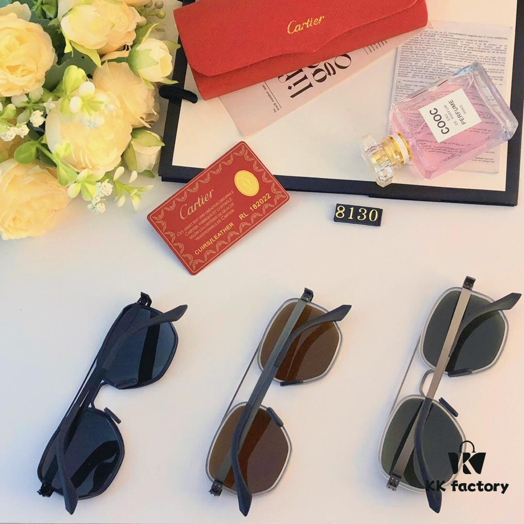 6931fc593a89a121ed54cd83 Cartier New Retro Business Men's Sunglasses, High-End Fashion Metal Sun Glasses, Minimalist Vintage Style Unisex Eyewear for Large Faces