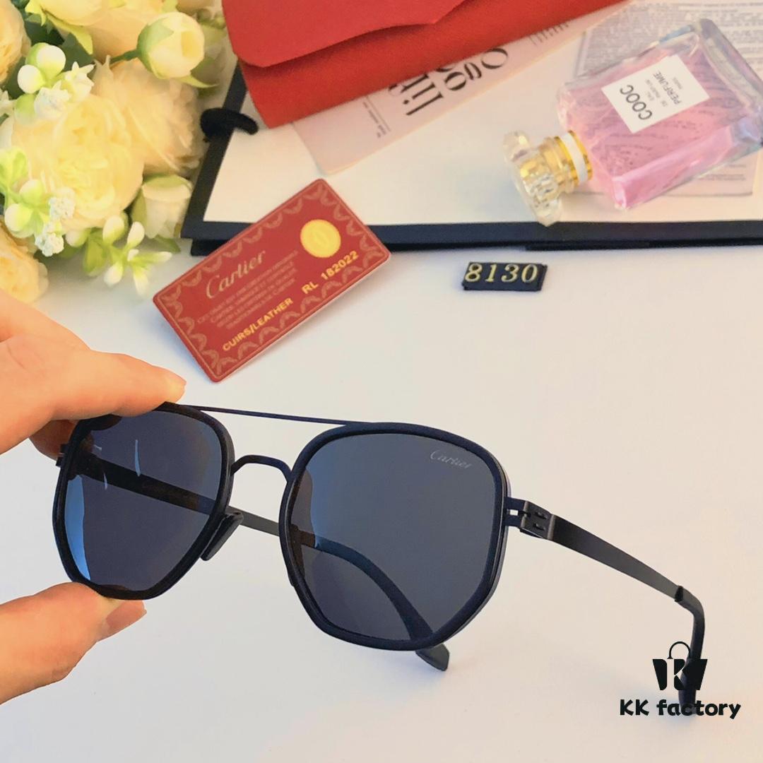 6931fc593a89a121ed54cd86 Cartier New Retro Business Men's Sunglasses, High-End Fashion Metal Sun Glasses, Minimalist Vintage Style Unisex Eyewear for Large Faces