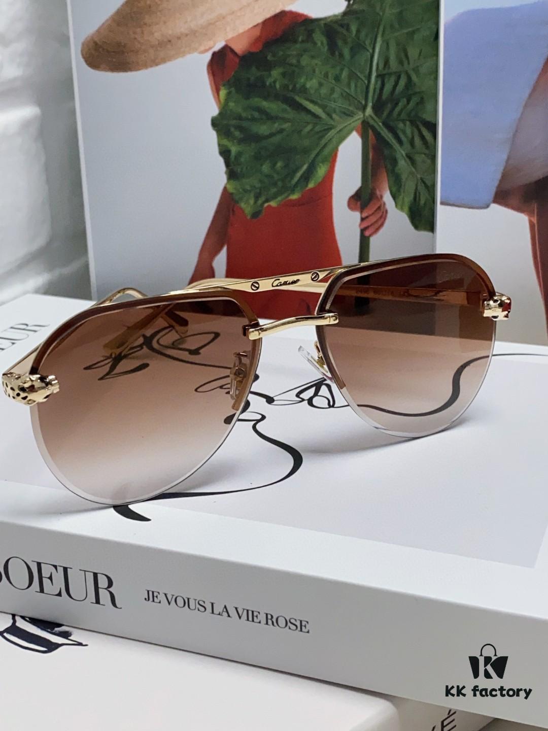 6931fc5b3a89a121ed54cda7 Cartier Unisex Round-Framed Sunglasses, New Lightweight Metal Sun Glasses for Men and Women, Fashionable and Elegant Driving Sunglasses