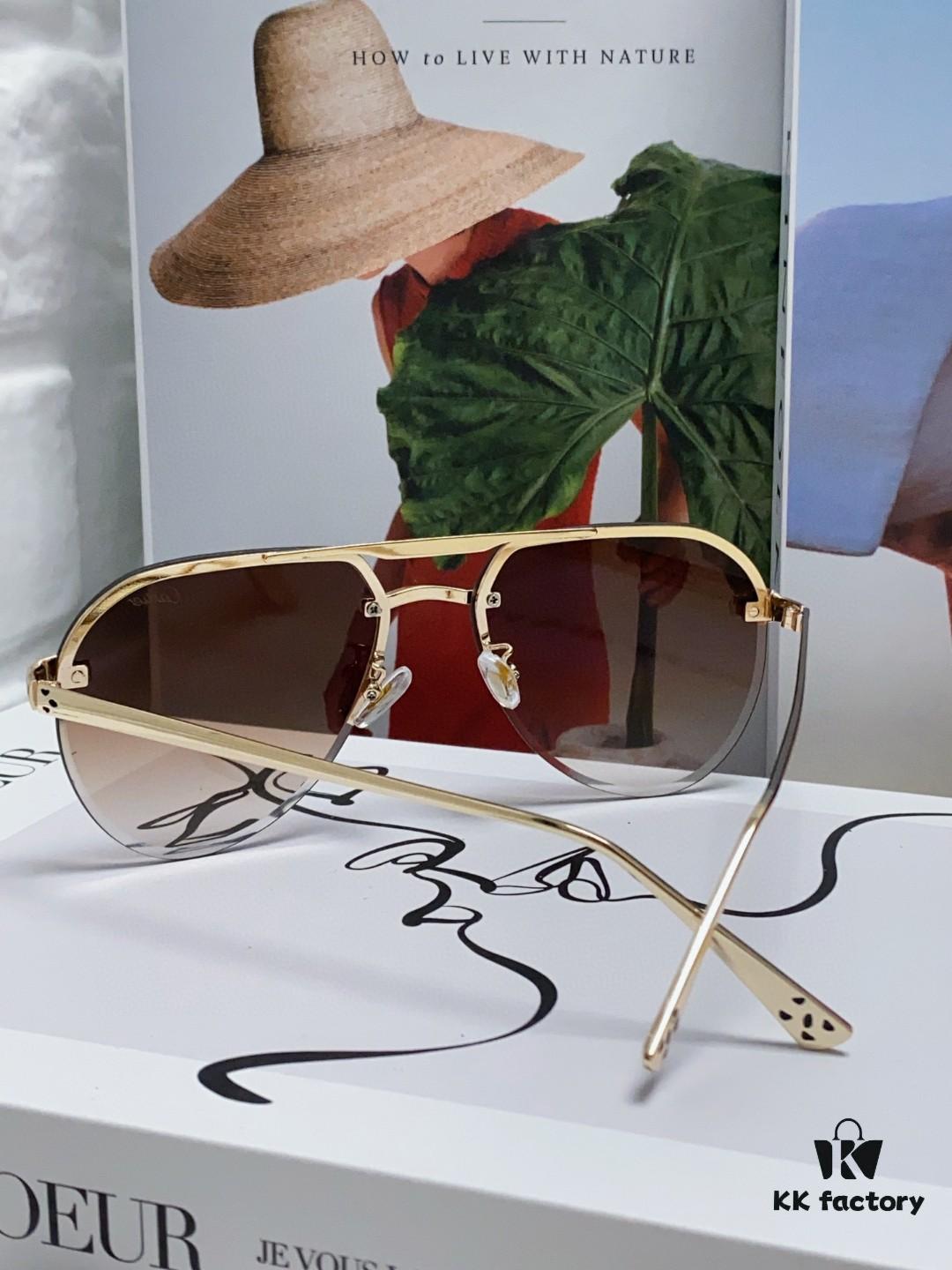 6931fc5b3a89a121ed54cda8 Cartier Unisex Round-Framed Sunglasses, New Lightweight Metal Sun Glasses for Men and Women, Fashionable and Elegant Driving Sunglasses
