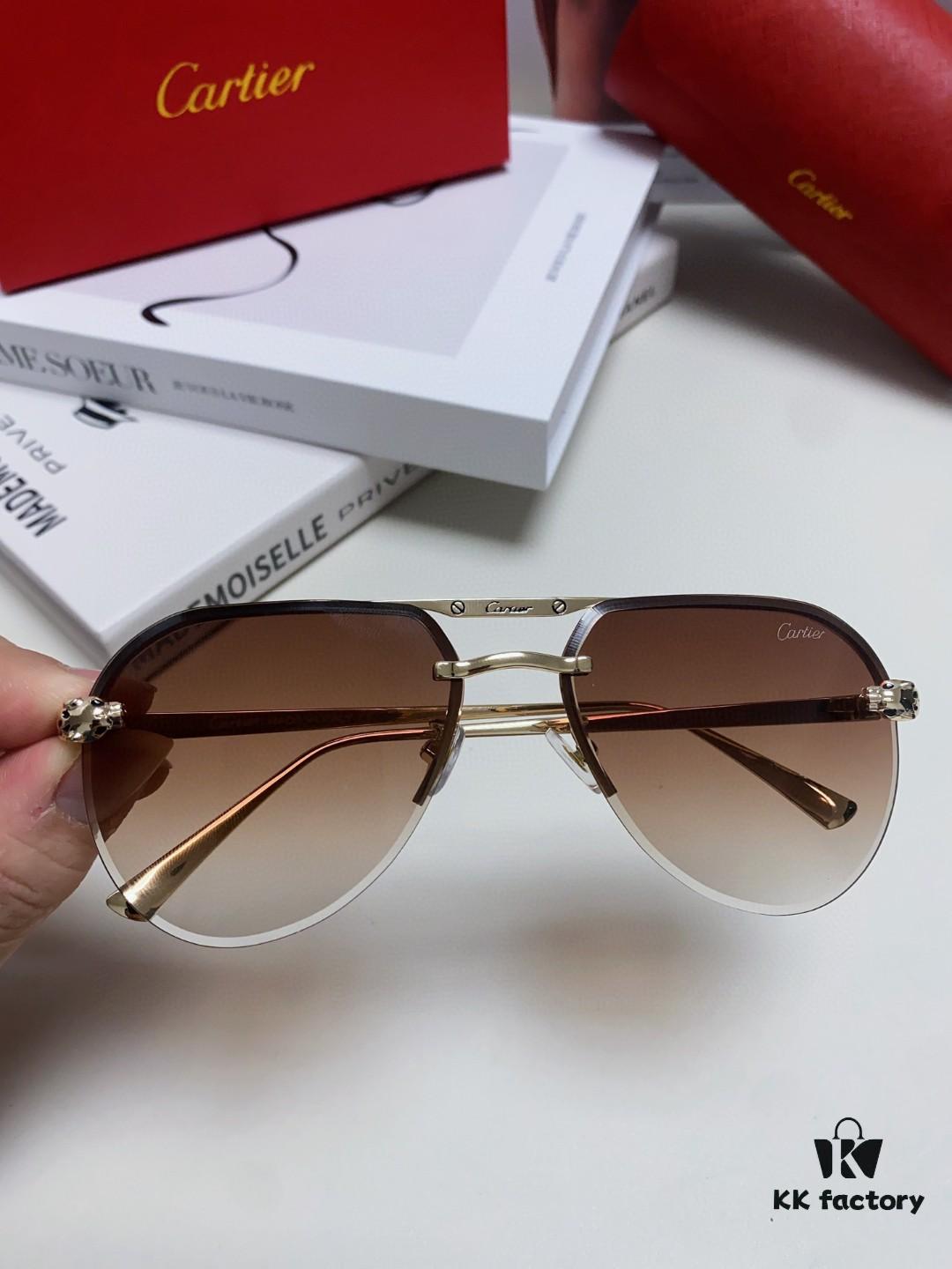 6931fc5b3a89a121ed54cda9 Cartier Unisex Round-Framed Sunglasses, New Lightweight Metal Sun Glasses for Men and Women, Fashionable and Elegant Driving Sunglasses