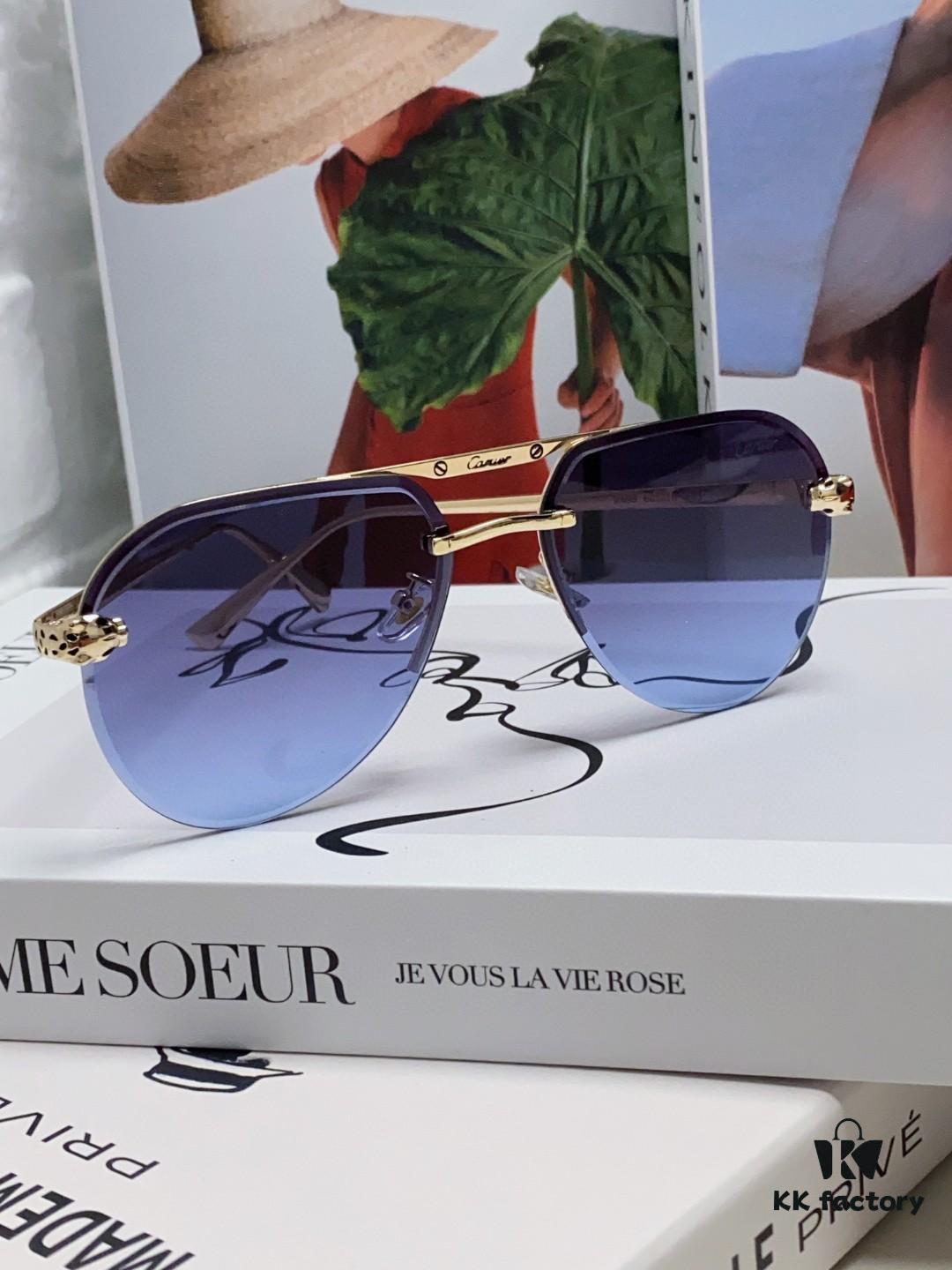 6931fc5d3a89a121ed54cdbb Cartier Unisex Round-Framed Sunglasses, New Lightweight Metal Sunglasses for Men and Women, Stylish and Elegant Driving Sunglasses