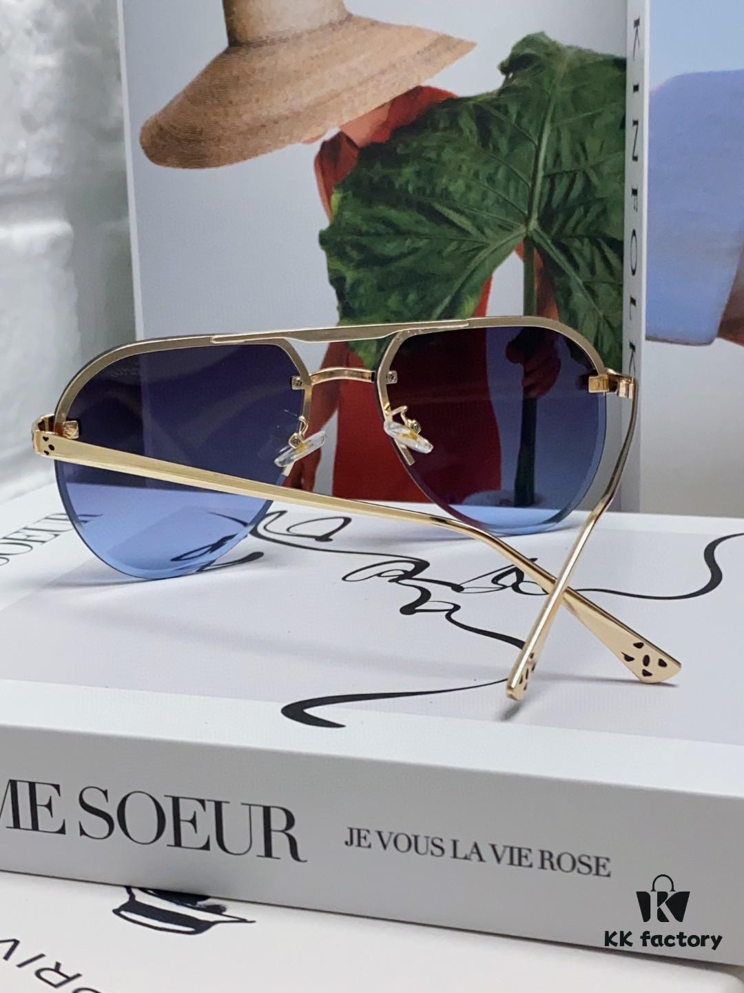 6931fc5d3a89a121ed54cdbc Cartier Unisex Round-Framed Sunglasses, New Lightweight Metal Sunglasses for Men and Women, Stylish and Elegant Driving Sunglasses