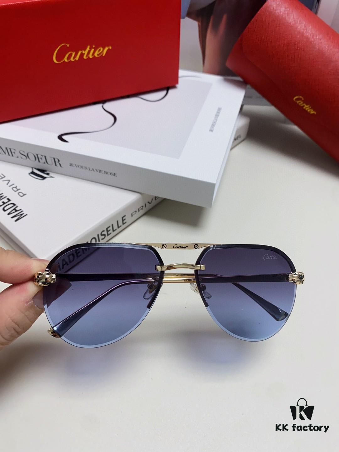 6931fc5d3a89a121ed54cdbd Cartier Unisex Round-Framed Sunglasses, New Lightweight Metal Sunglasses for Men and Women, Stylish and Elegant Driving Sunglasses