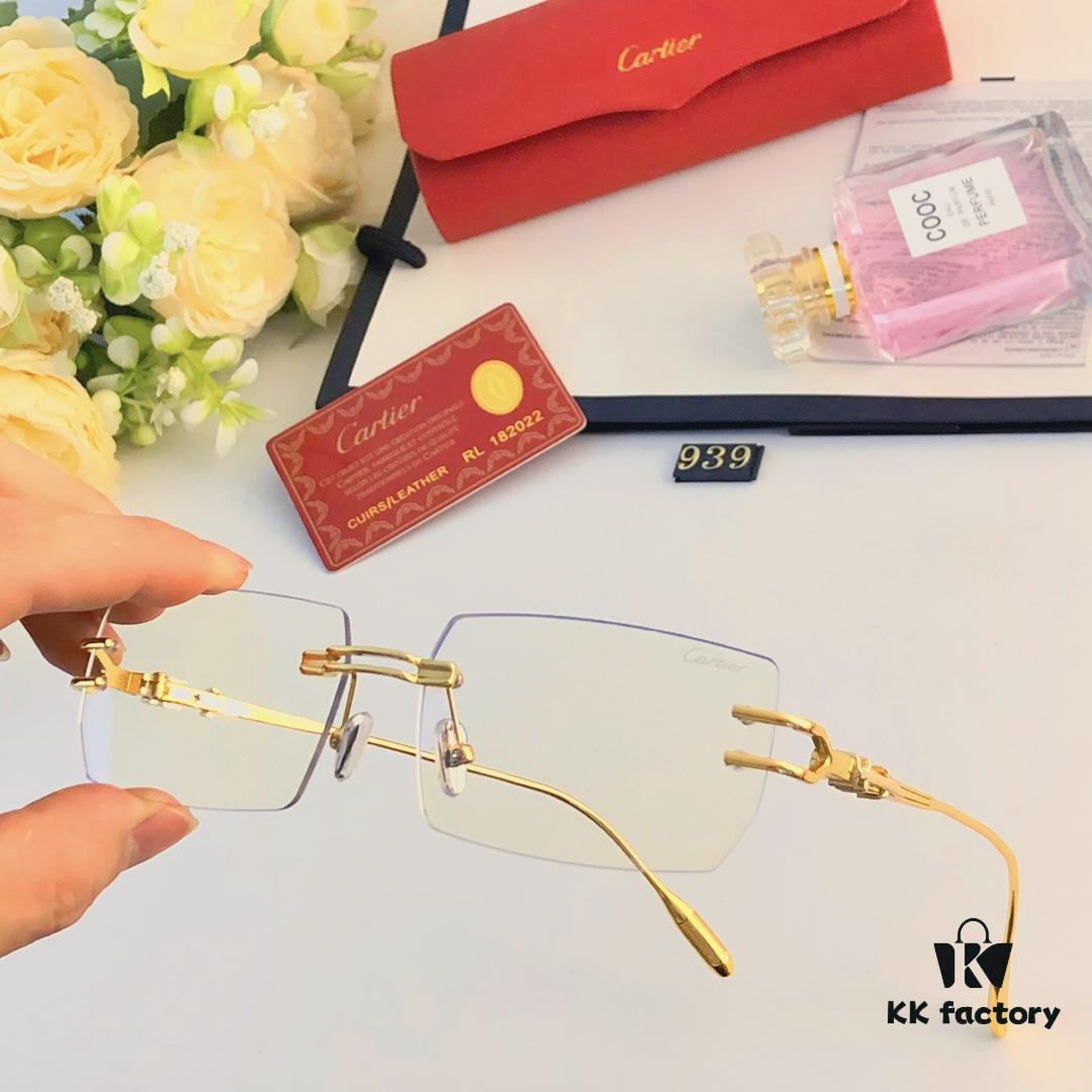 6931fc643a89a121ed54ce21 Cartier 2024 Summer Frameless Cut-out Square Sunglasses, Fashion Street Snap UV Protection Trendy Unisex Non-Prescription Glasses