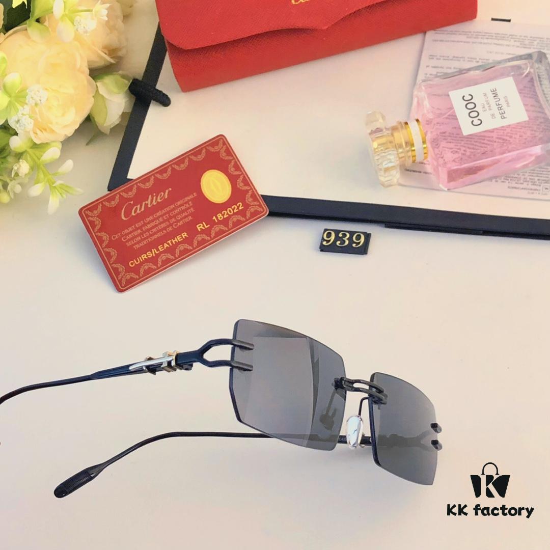 6931fc653a89a121ed54ce26 Cartier 2024 Summer Frameless Cut-out Square Sunglasses, Fashion Street Snap UV Protection Trendy Unisex Non-Prescription Glasses