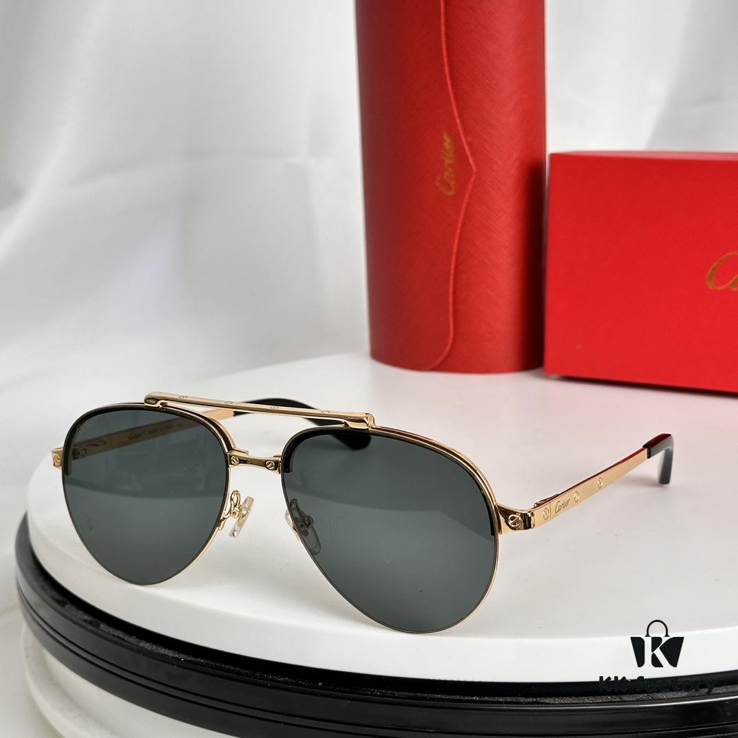 6931fc663a89a121ed54ce3e Cartier Original Website Version 1:1 Replica, MODEL: CT0354/S, Brand's Iconic Precious Sunglasses with Full Metal Frame, Unique Style and Semi-Rimmed Electroplating Craftsmanship Exuding Charm and Elegance