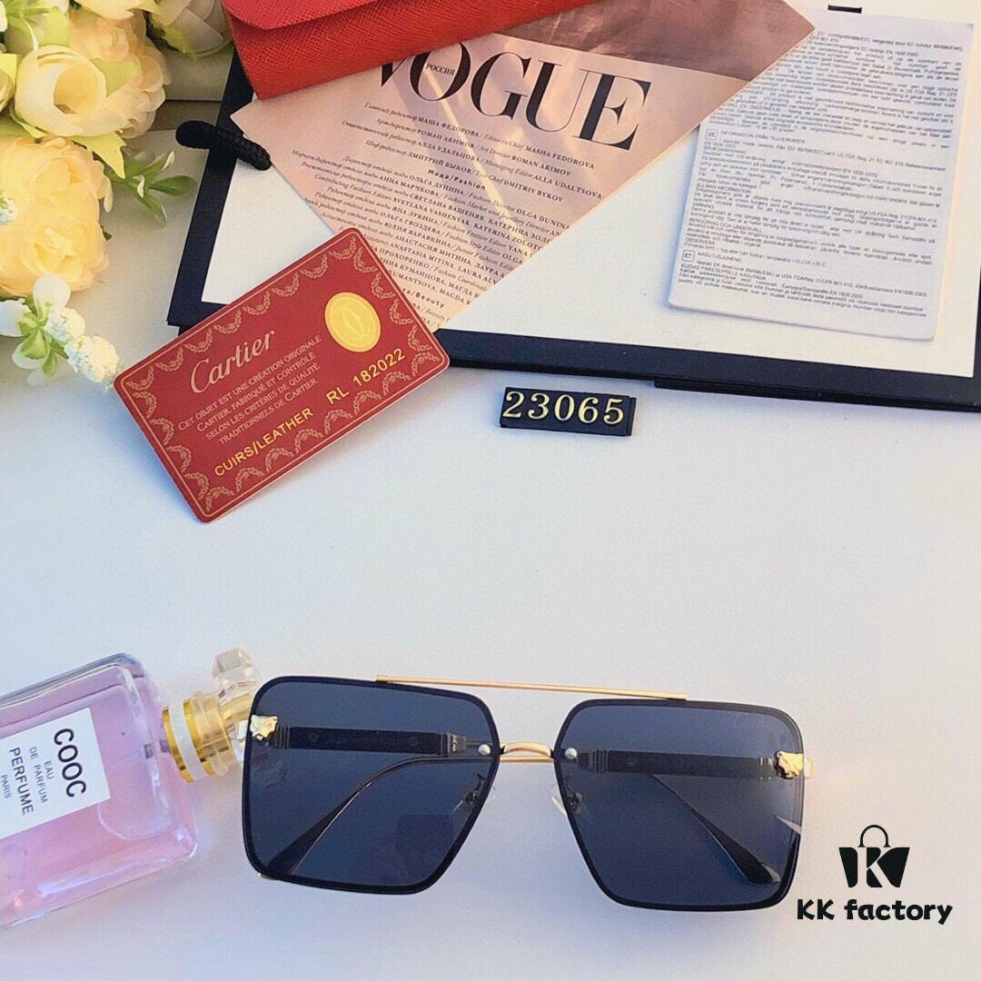 6931fc6d3a89a121ed54ce9a Cartier 2024 Fashion New Arrival Stylish Metal Double-Bridge Square Sunglasses for Driving UV Protection