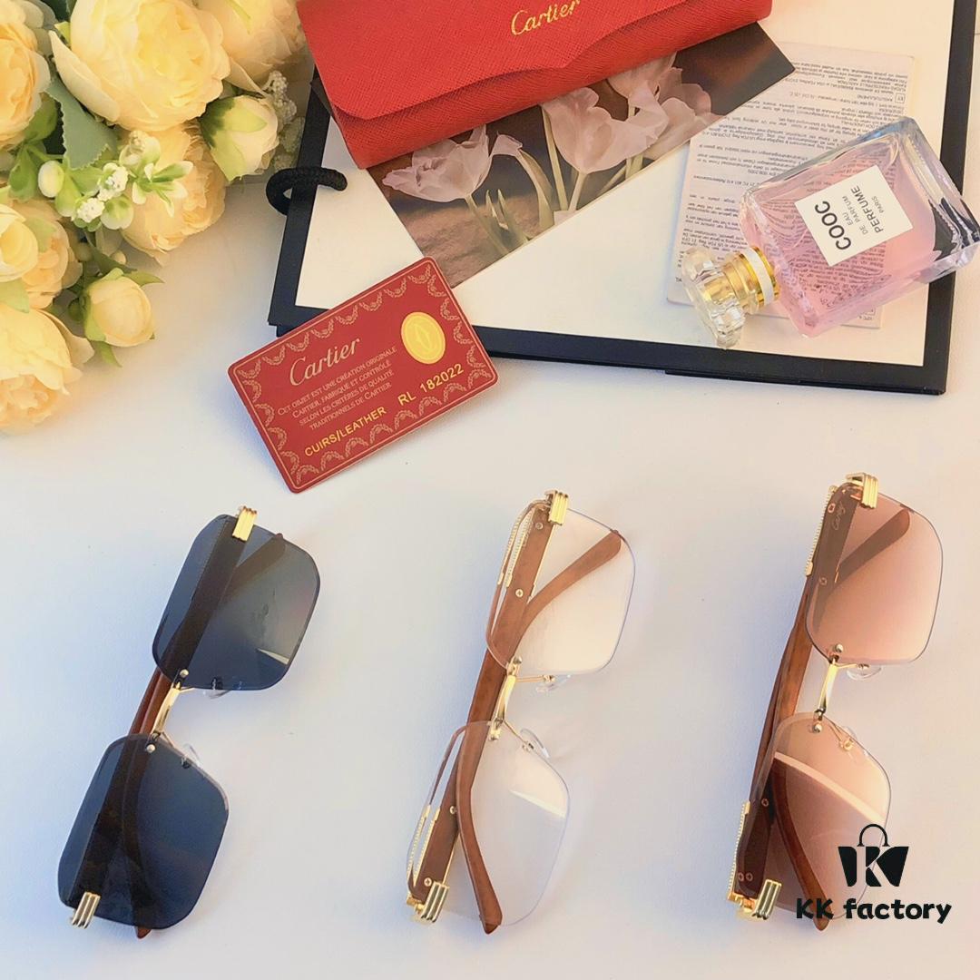6931fc723a89a121ed54cedb Cartier New Fashion Frameless Sunglasses, Retro Stylish Leopard Decor, Celebrity-Inspired Square Sunglasses, Anti-Glare Sun Protection Eyewear