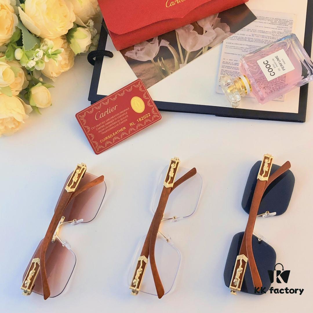 6931fc723a89a121ed54cedc Cartier New Fashion Frameless Sunglasses, Retro Stylish Leopard Decor, Celebrity-Inspired Square Sunglasses, Anti-Glare Sun Protection Eyewear