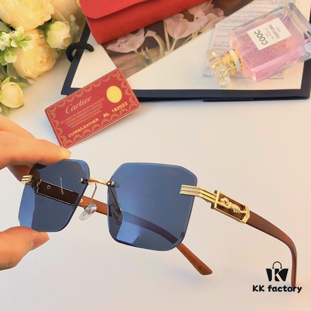 6931fc723a89a121ed54cedf Cartier New Fashion Frameless Sunglasses, Retro Stylish Leopard Decor, Celebrity-Inspired Square Sunglasses, Anti-Glare Sun Protection Eyewear