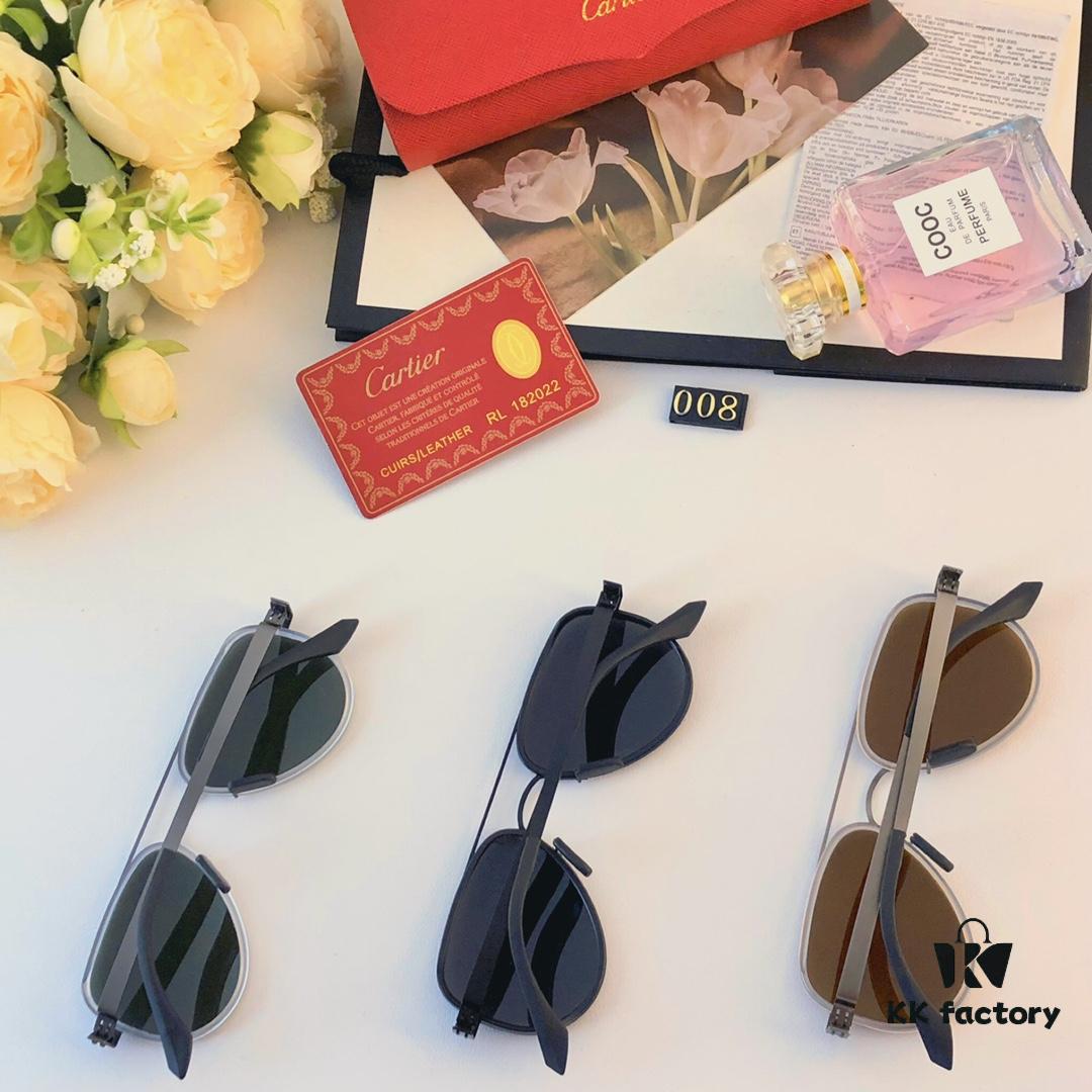 6931fc733a89a121ed54cee5 Cartier New Fashion Pilot Sunglasses with Metal Frame, Premium Double-Bridge Design, Polarized Lens Compatible with Prescription for Men, 2024 Sun Glasses