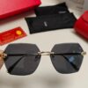 Cartier 2024 New Unframed Sunglasses for Women, Classic Leopard Print Temples, Diamond-Cut Edges, Gradient Lenses, Oversized Luxury Sunglasses