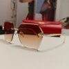 6931fc743a89a121ed54cef6 Cartier 2024 New Collection Frameless Sunglasses for Women, Classic Leopard Print Temples, Diamond-Cut Edges, Gradient Lenses, Oversized Luxury Design