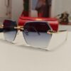 6931fc753a89a121ed54ceff Cartier 2024 New Collection Frameless Sunglasses for Women, Classic Leopard-Print Temples, Diamond-Cut Edges, Gradient Lenses, Oversized Luxury Sunglasses