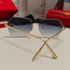 6931fc753a89a121ed54cf01 Cartier 2024 New Collection Frameless Sunglasses for Women, Classic Leopard-Print Temples, Diamond-Cut Edges, Gradient Lenses, Oversized Luxury Sunglasses