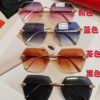 6931fc753a89a121ed54cf07 Cartier 2024 New Collection Frameless Sunglasses for Women, Classic Leopard-Print Temples, Diamond-Cut Edges, Gradient Lenses, Oversized Luxury Sunglasses