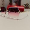 6931fc753a89a121ed54cf08 Cartier 2024 New Collection Frameless Sunglasses for Women, Classic Leopard Print Temples, Diamond-Cut Edges, Gradient Lenses, Oversized Luxury Design
